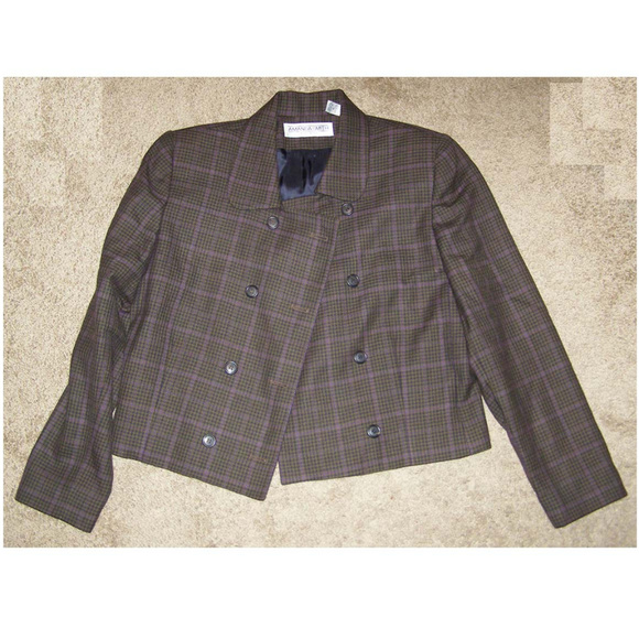 Amanda Smith lined wool jacket sz 10 houndstooth - Picture 5 of 15
